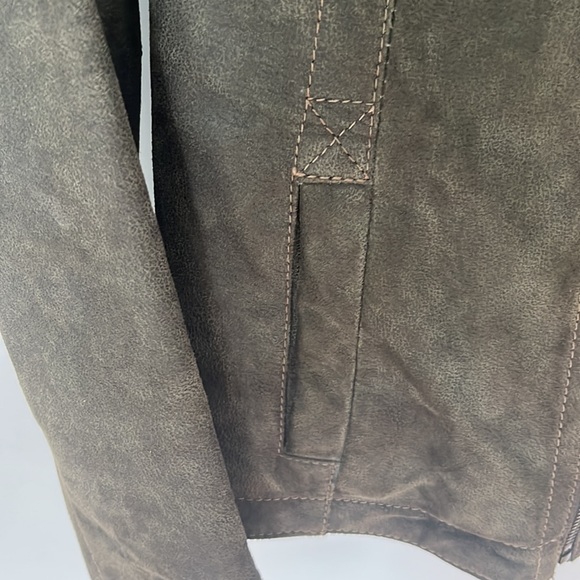 Winter Leather jacket, size 2XS, 2TP extra small, military green colour. - Picture 4 of 11